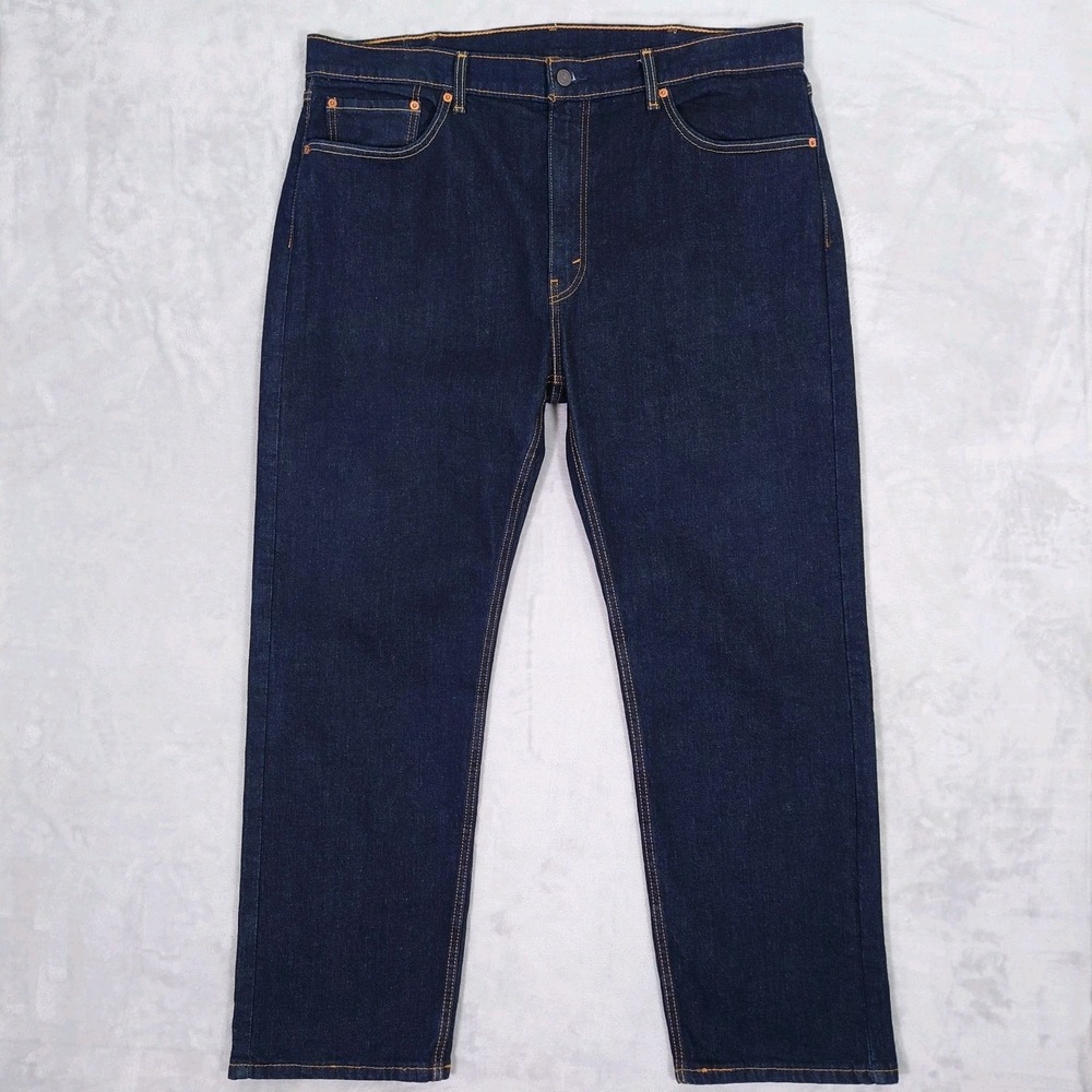 Levi's 505 Jeans Mens 40x30 Blue Regular Straight Leg Dark Wash 00505-1453